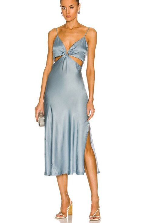 Jonathan Simkhai Dresses & Skirts - NWT JONATHAN SIMKHAI STANDARD Eliza Cutout Silk Slip Dress Cove Blue Size Small